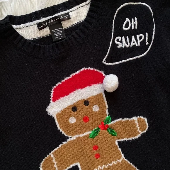 *sold* Oh Snap’ Gingerbread Man Ugly Sweater - Picture 4 of 8